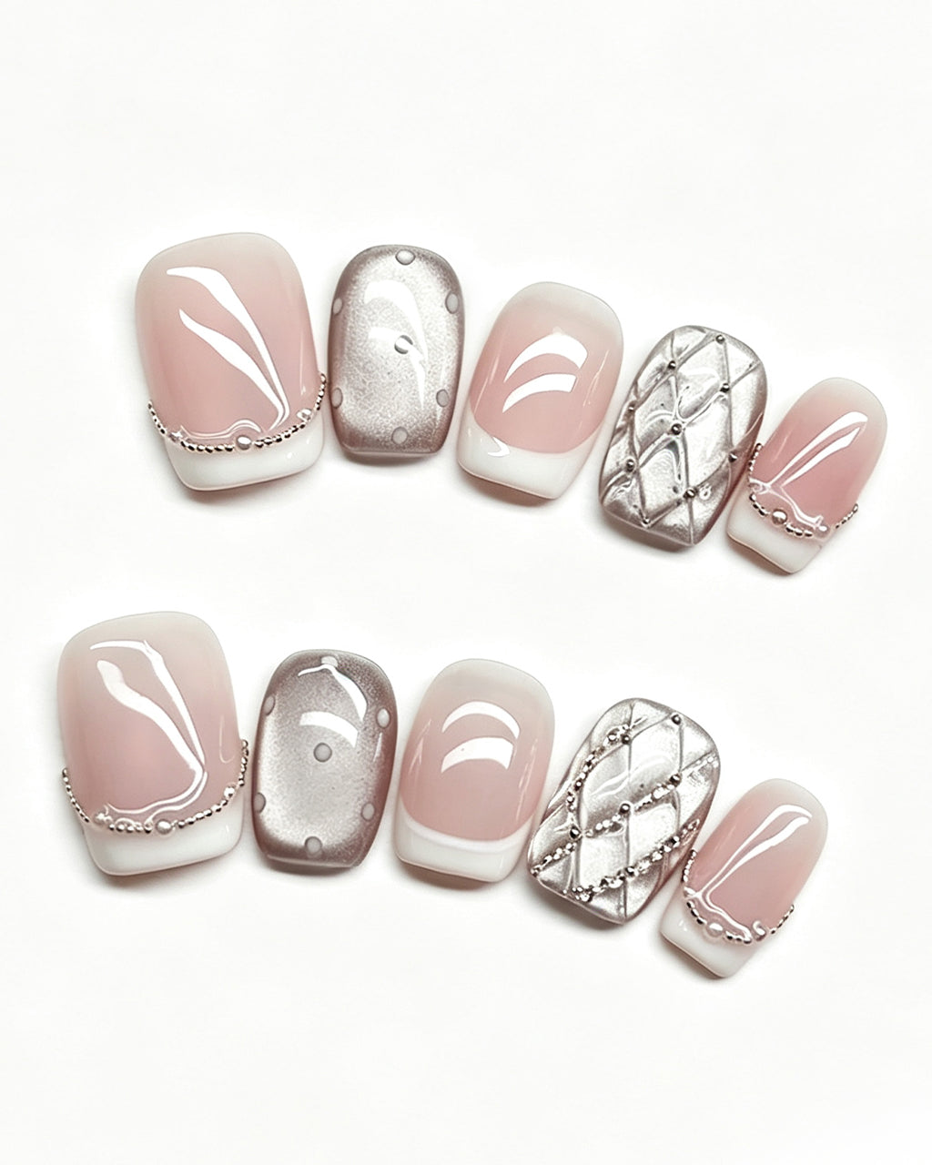 Soft & Versatile — press-on nail set, full set view