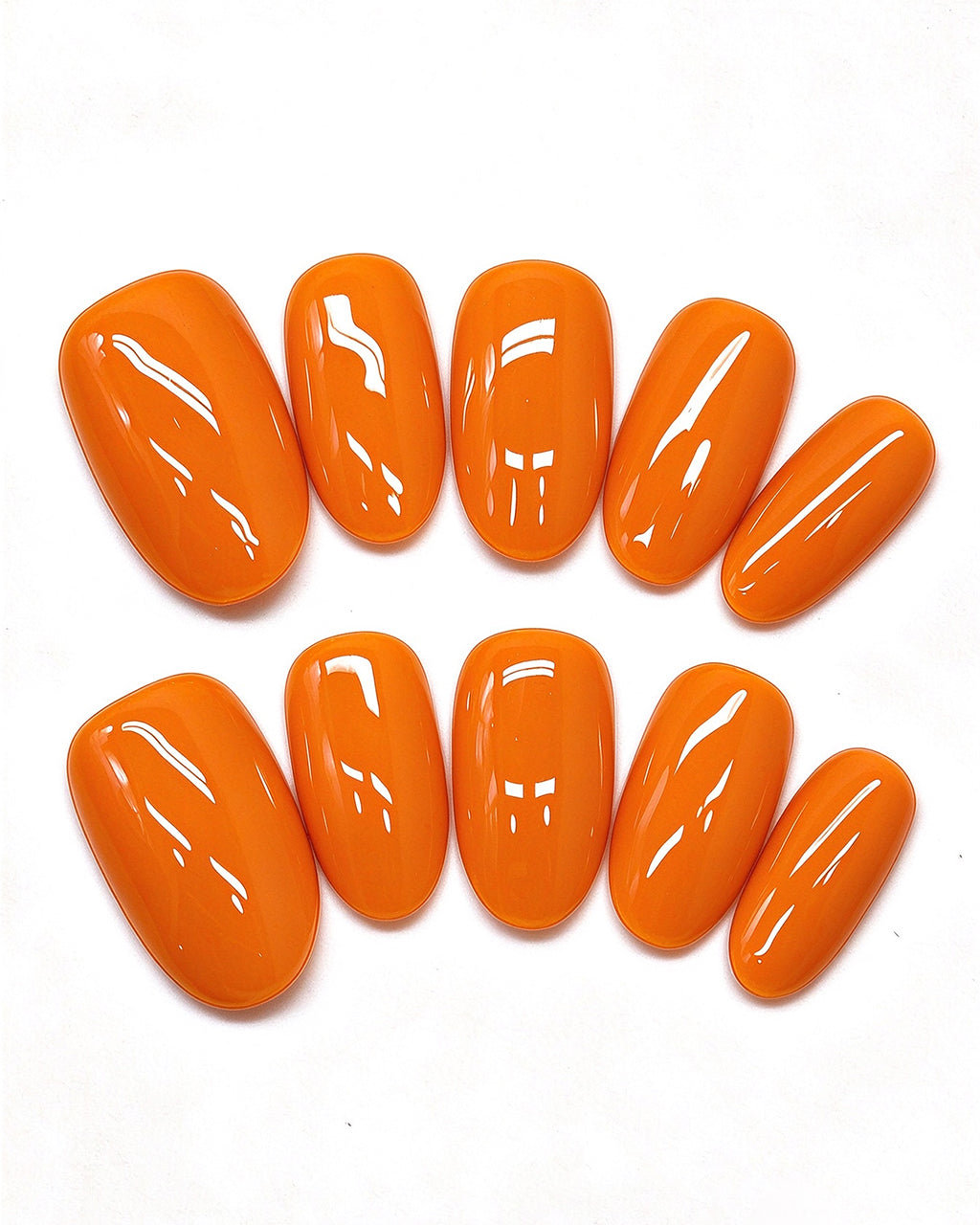 24 Solid Colors — gold press-on nail set, product detail view