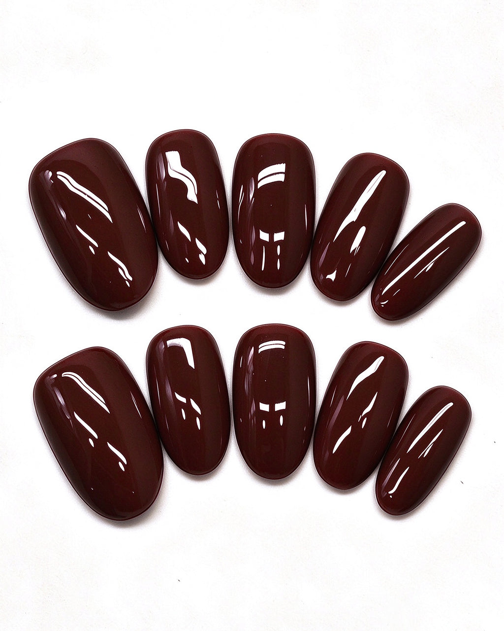 24 Solid Colors — pink press-on nail set, product detail view