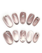 Mist Shrouds Camellia — press-on nail set, product detail view