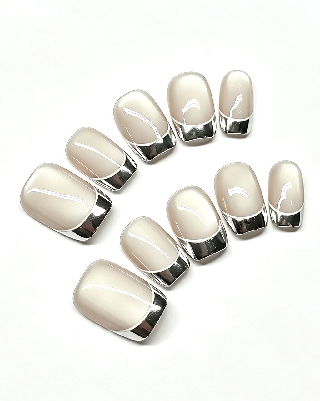 Dewy Cat-Eye — press-on nail set, full set view
