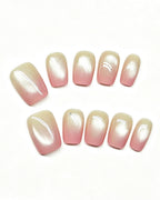 Gradient Guava — pink press-on nail set, product detail view