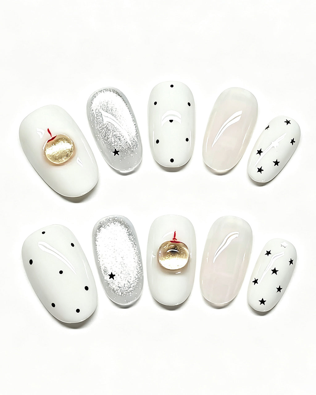 Peachy Diary — press-on nail set, product detail view