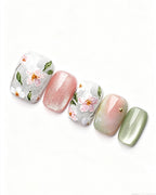 Jasmine Peach — press-on nail set, product detail view