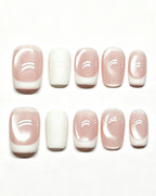 Cloud White — press-on nail set, product detail view
