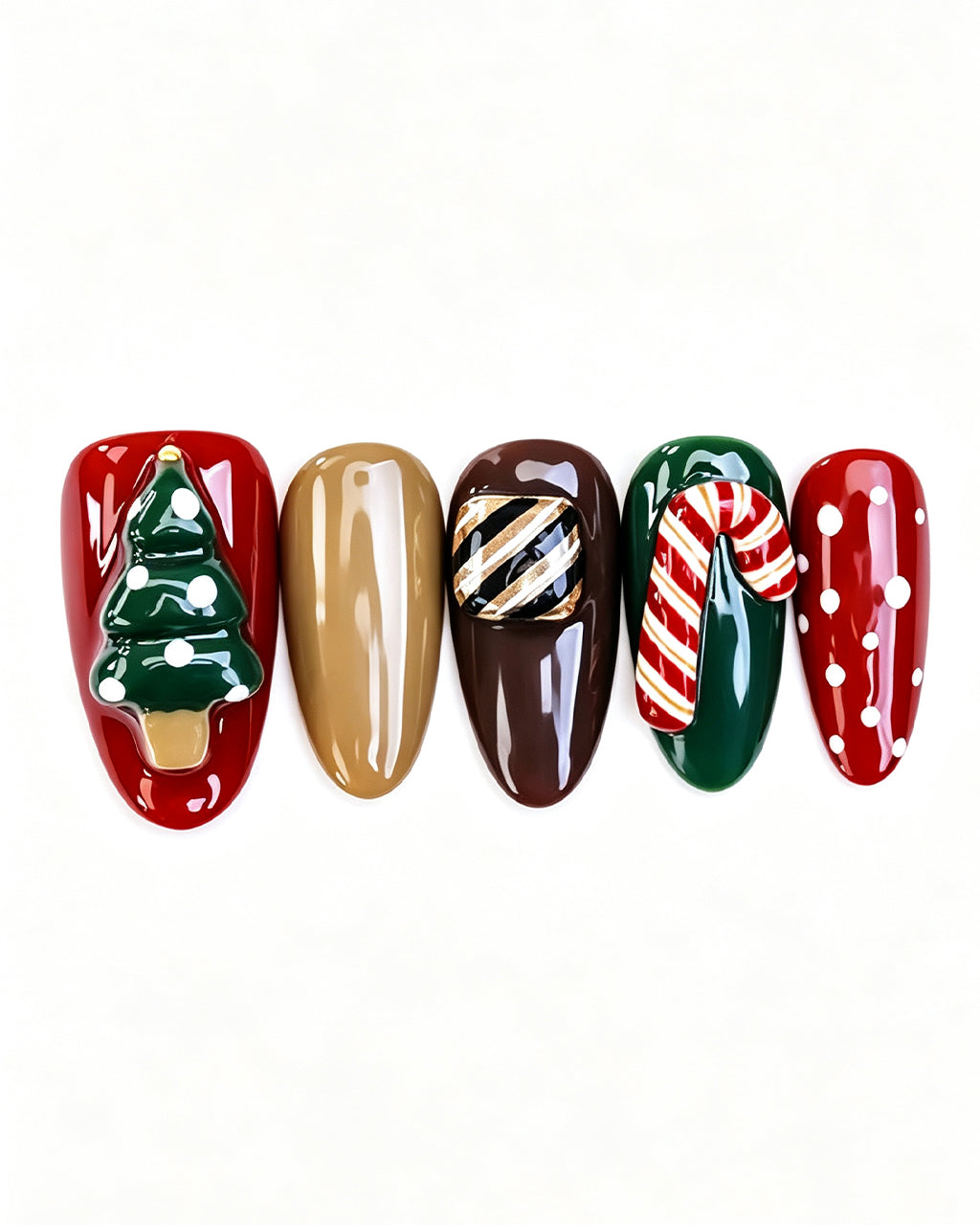 Christmas Fairy Tale — press-on nail set, full set view