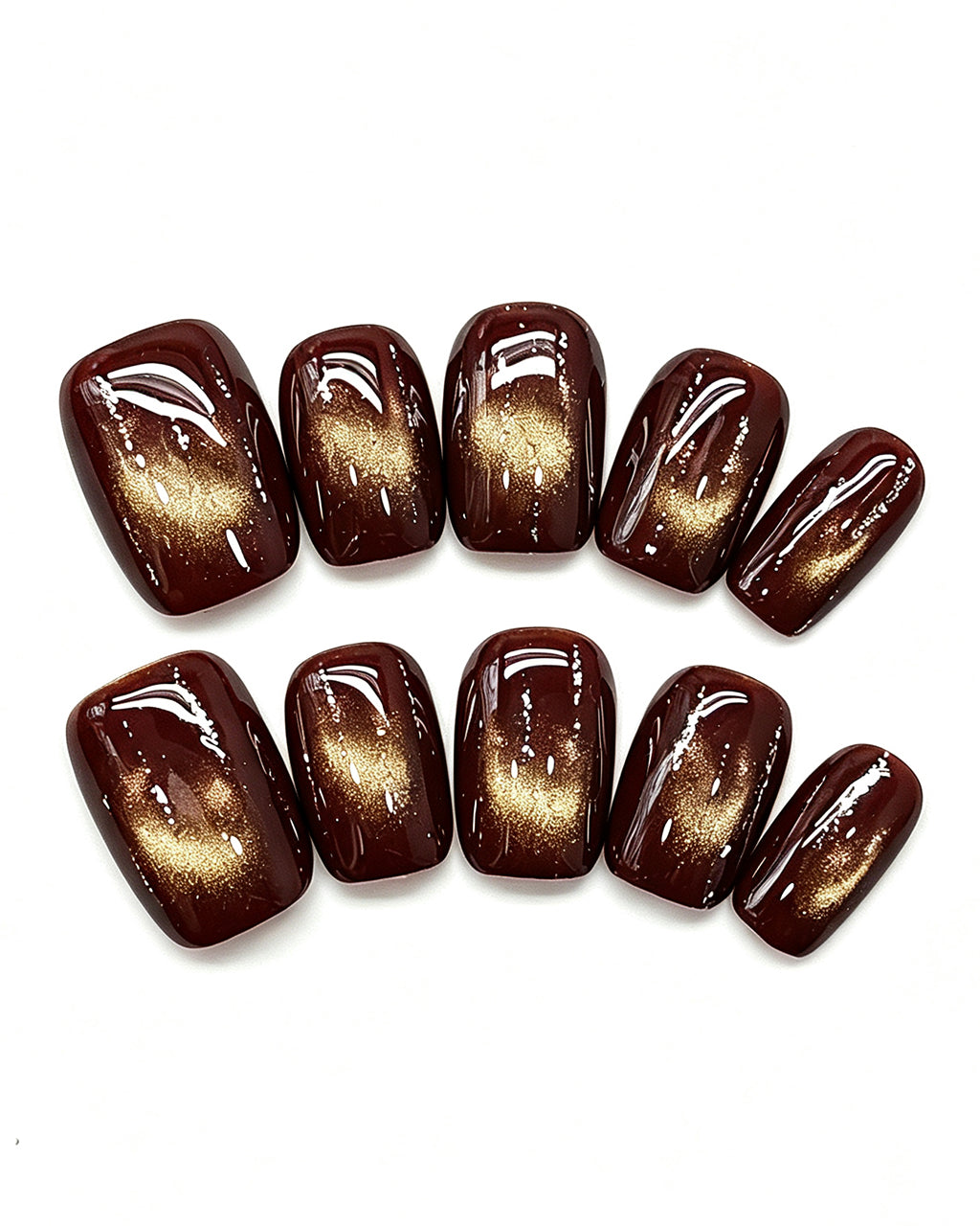 Black Cherry Cat-Eye — press-on nail set, product detail view