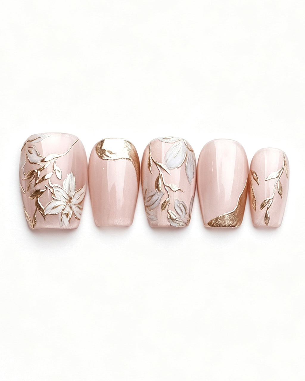 Ice Flower — press-on nail set, full set view