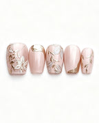 Ice Flower — press-on nail set, full set view