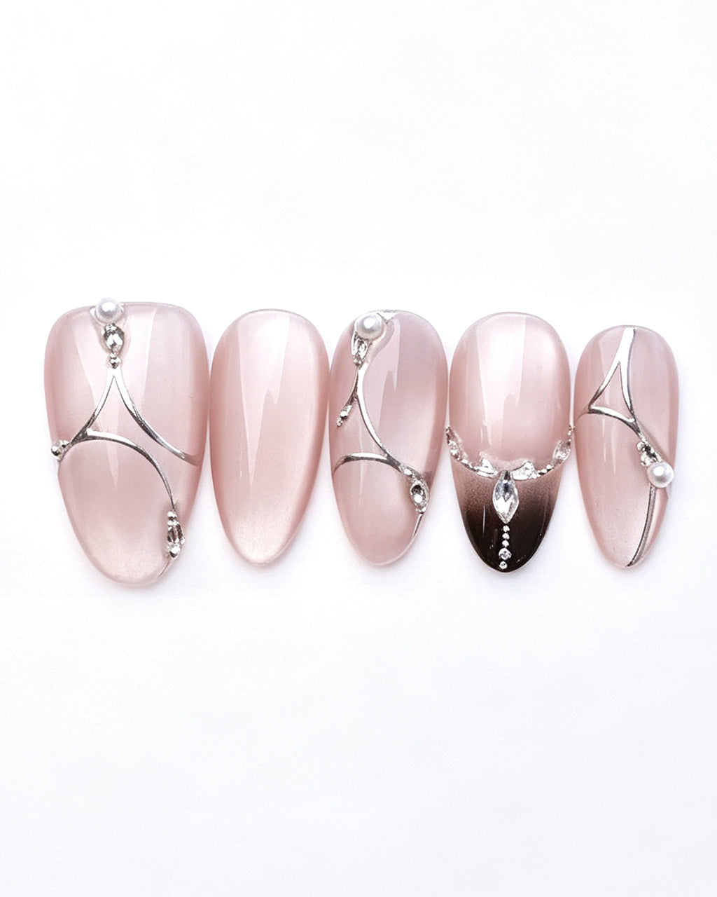 Boiled Water — press-on nail set, full set view