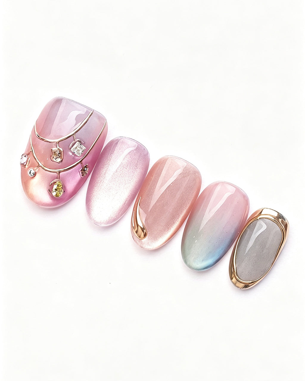 Rhythmic Light — press-on nail set, product detail view