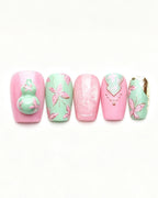 Blessing & Prosperity — press-on nail set, full set view