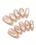 Champagne Dew — gold press-on nail set, full set view
