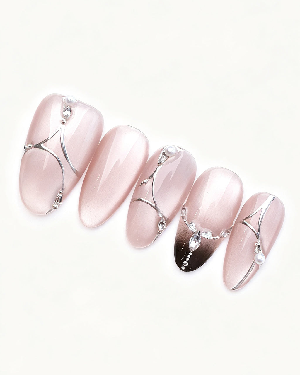 Boiled Water — press-on nail set, full set, styled arrangement