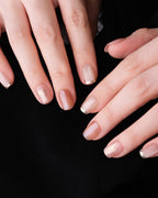 Blossom Peach | Nude Pink Cat Eye & Gold Foil — pink press-on nail set, product detail view
