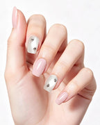 Soft & Versatile — press-on nails worn on hand, close view