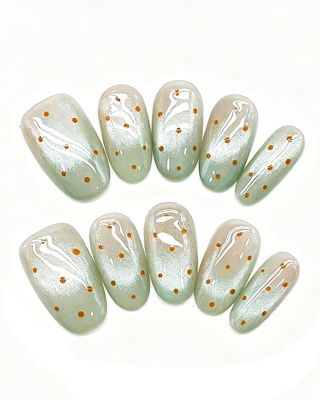 Lime Guava Pastel Jelly — press-on nail set, full set view