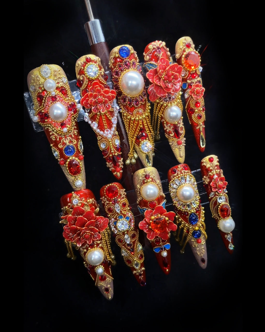 Custom Press-On Nails – Handcrafted Bespoke Nail Art Set