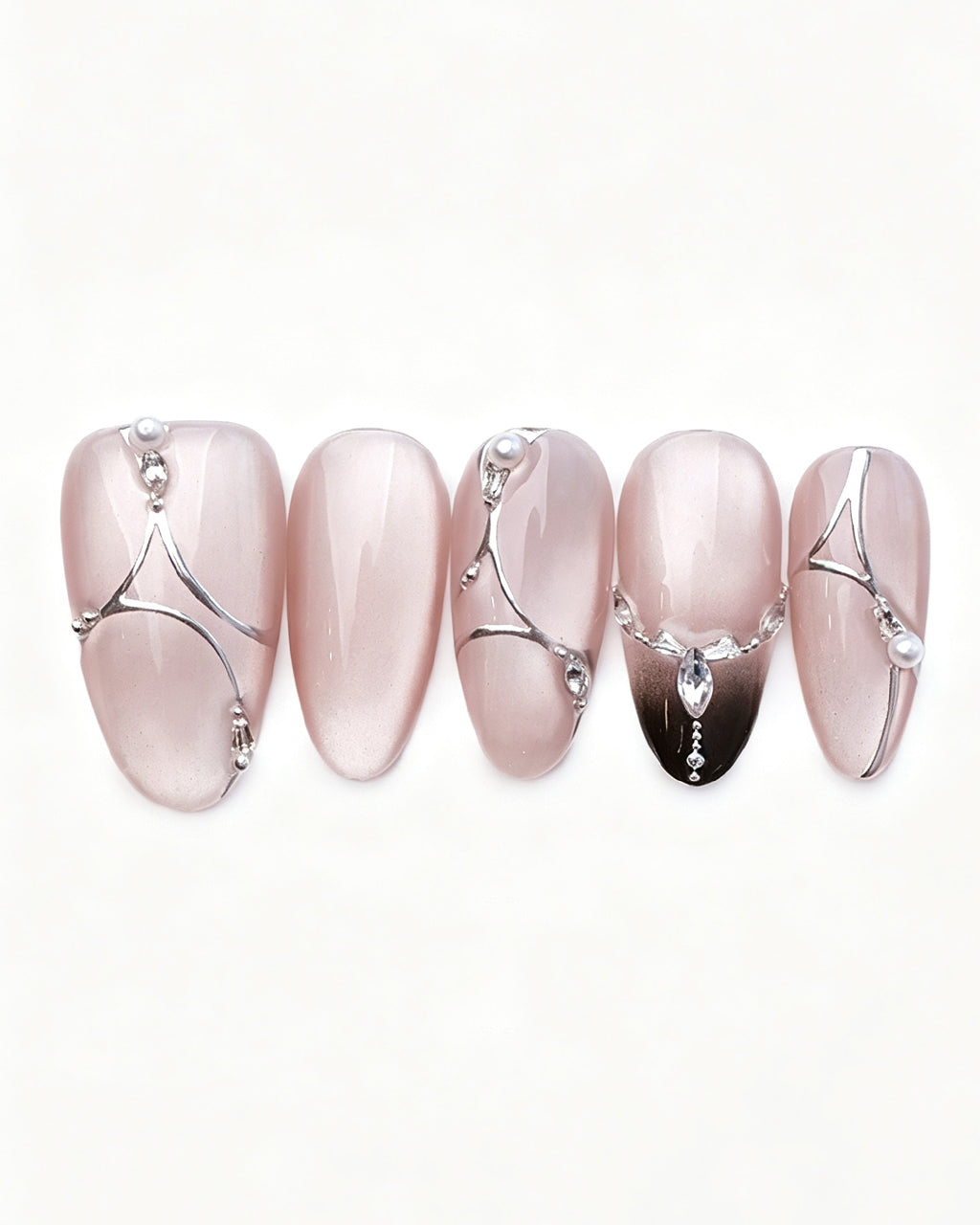Boiled Water — press-on nail set, full set view