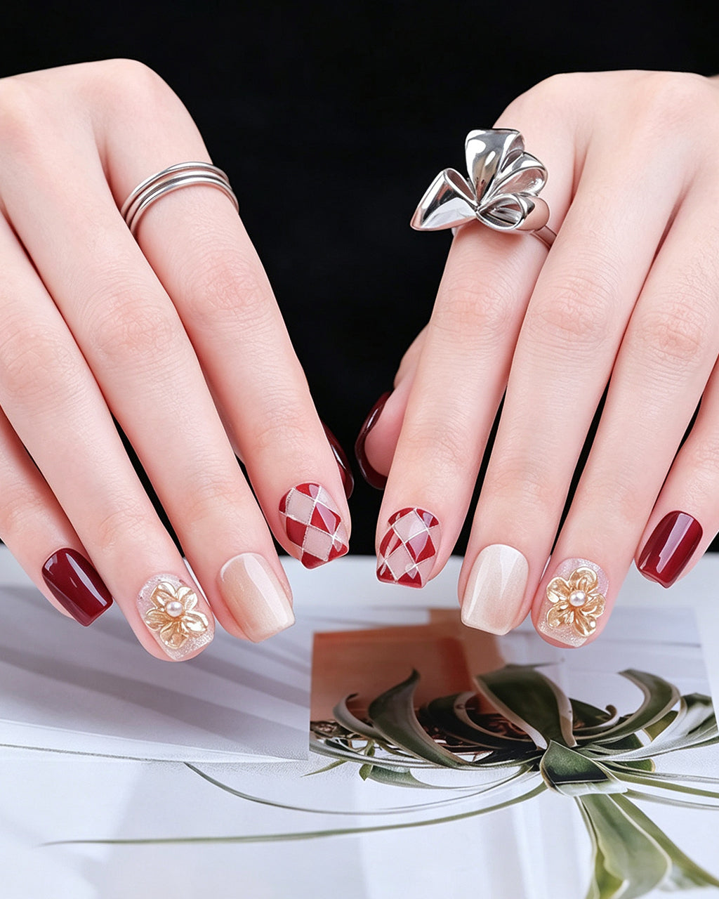 Moonlit Rose — sizing guide: how to measure your nails for a perfect press-on fit