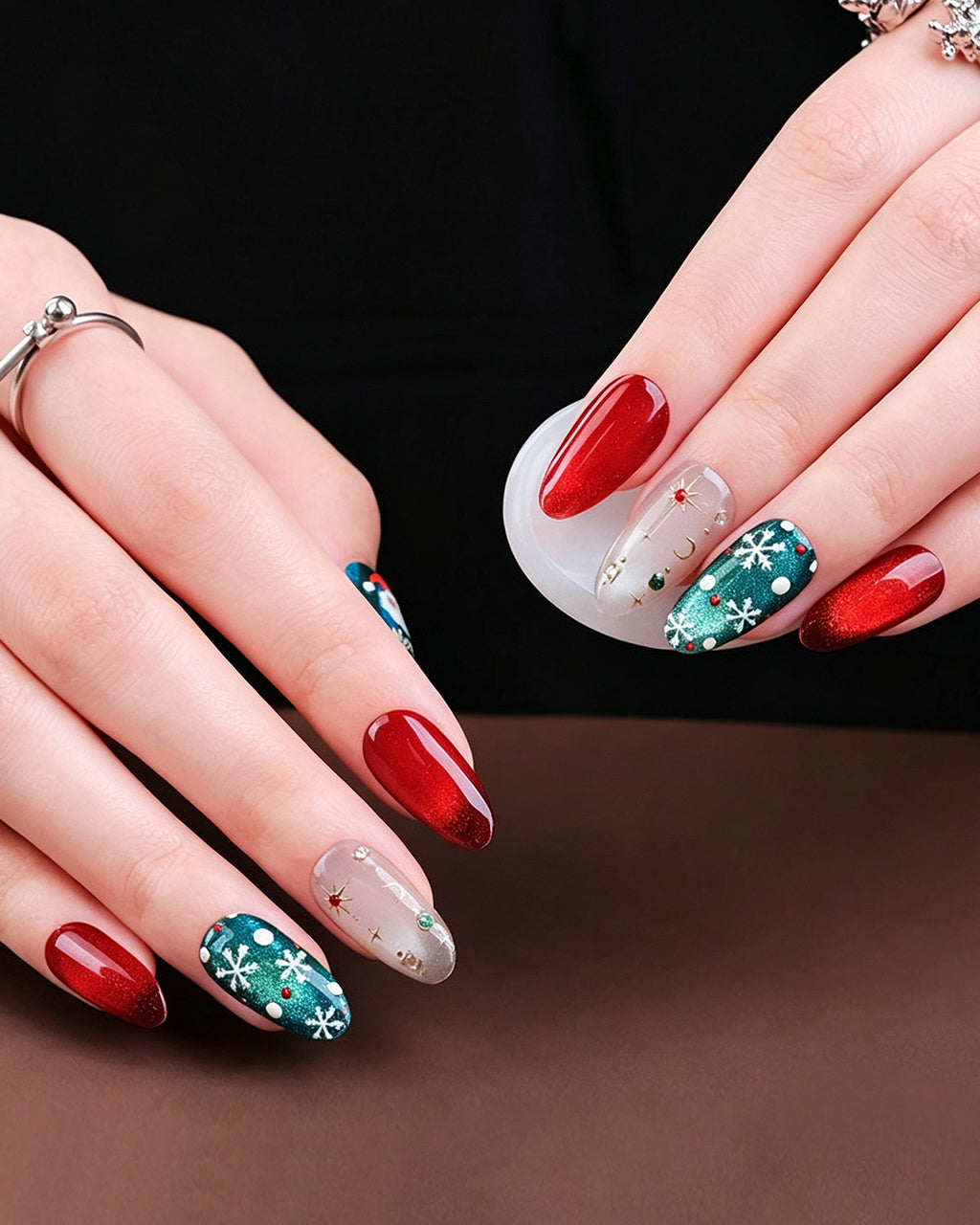 Christmas — sizing guide: press-on nail size chart