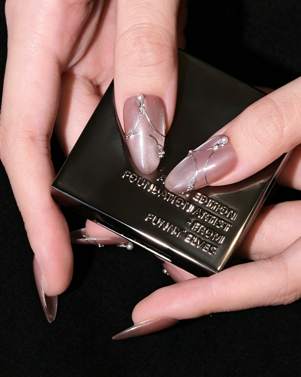 Boiled Water — pink press-on nail set, product detail view