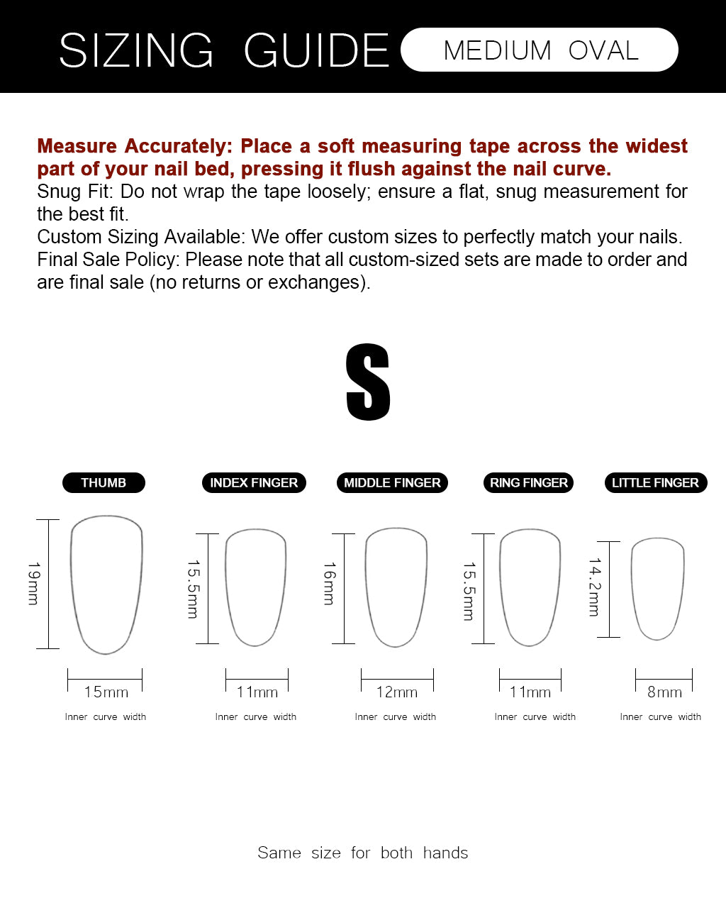 Peachy Diary — sizing guide: how to measure your nails for a perfect press-on fit